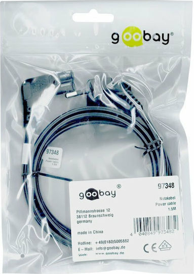 Goobay Euro - IEC C7 Cable 1.5m Μαύρο 97348