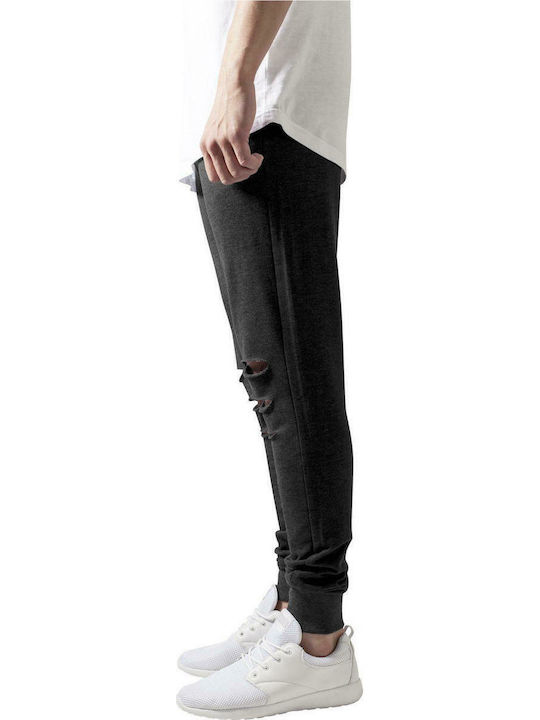 Urban Classics Men's Sweatpants with Rubber Charcoal