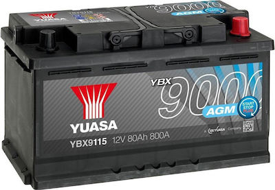 Yuasa AGM Start Stop Plus 80Ah YBX9115