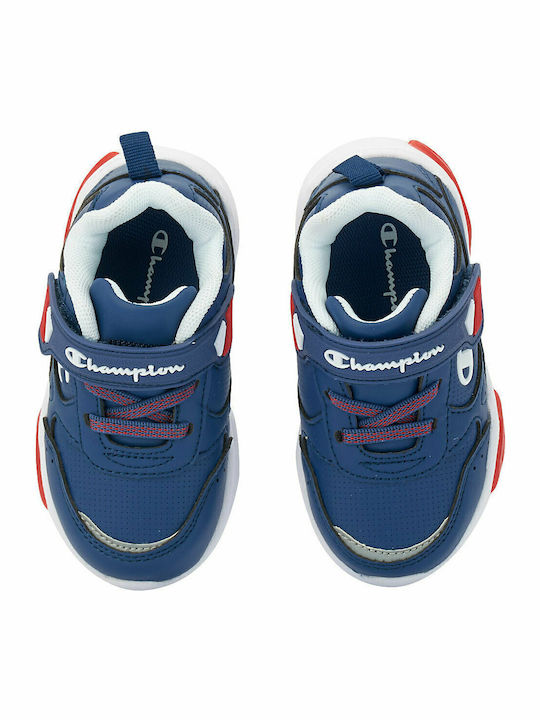 Wave Παιδικά Sneakers με Σκρατς & Φωτάκια Μπλε