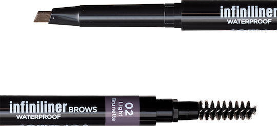 Mon Reve Infiniliner Gel Brow Pencil Waterproof Pencil For Eyebrows 02 Light Brunette