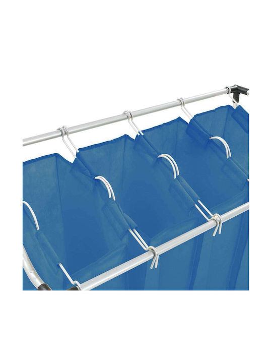 vidaXL vidaXL Collapsible Metallic Laundry Basket 96x40x92cm Blue