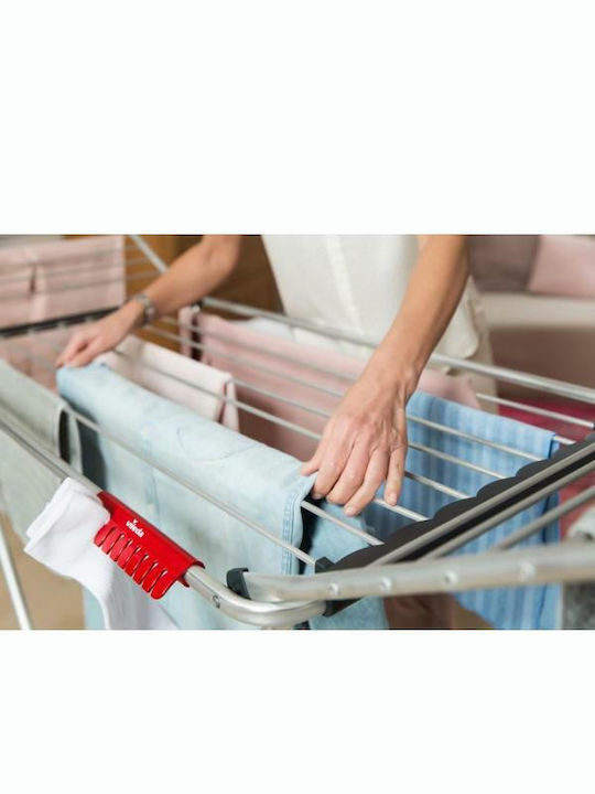 Vileda Aluminium Aluminum Folding Floor Clothes Drying Rack with Hanging Length 20m