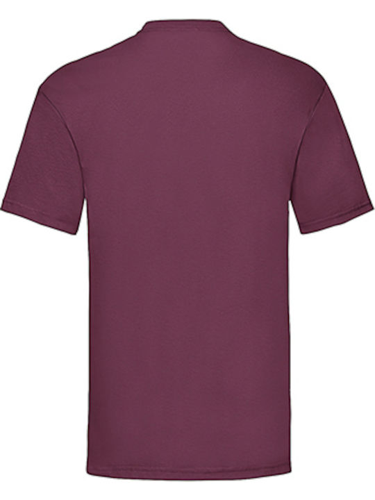 Fruit of the Loom Valueweight Τ Men's Short Sleeve Promotional T-Shirt Burgundy
