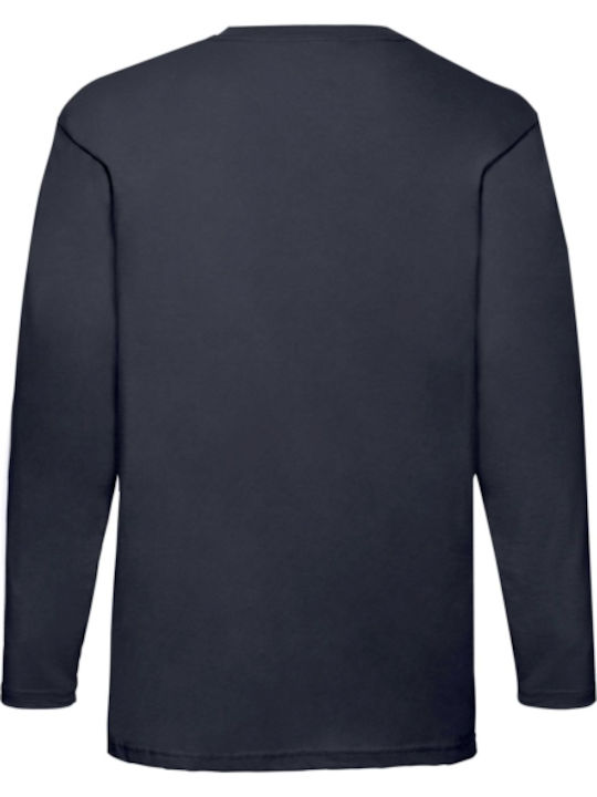 Fruit of the Loom Valueweight Τ Men's Long Sleeve Promotional Blouse Deep Navy