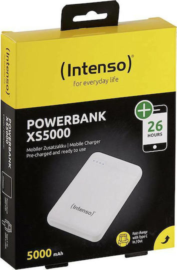 Intenso XS Power Bank 5000mAh cu Port USB-A și Port USB-C Alb
