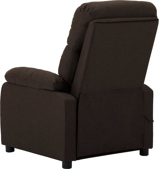 Πολυθρόνα Relax Massage με Υποπόδιο Σκούρο Καφέ 76x90x100cm