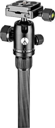Manfrotto Kamerastative Element Traveller Small Carbonfaser mit Kugelförmiger Kopfart bis 143cm und Maximale Belastung 4kg