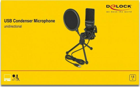 DeLock 66331 Set Σετ Πυκνωτικό Μικρόφωνο USB Επιτραπέζιο για Φωνητικά