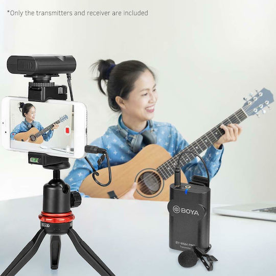 Boya BY-WM4 Pro K1 Wireless Condenser (Small Diaphragm) Microphone Πέτου, Clip On Journalistic