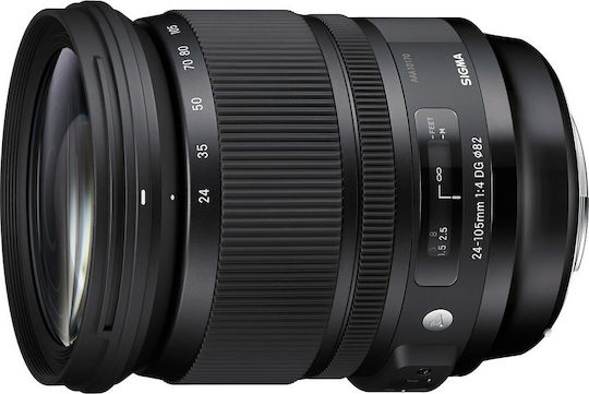 Sigma Full Frame Φωτογραφικός Φακός 24-105mm F4 DG OS HSM Standard Zoom για Canon EF Mount Μαύρος