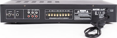 Master Audio MD-1200 Τελικός Ενισχυτής Εγκαταστάσεων με 2 Ζώνες 100W/100V και Συνδέσεις USB/FM/Bluetooth
