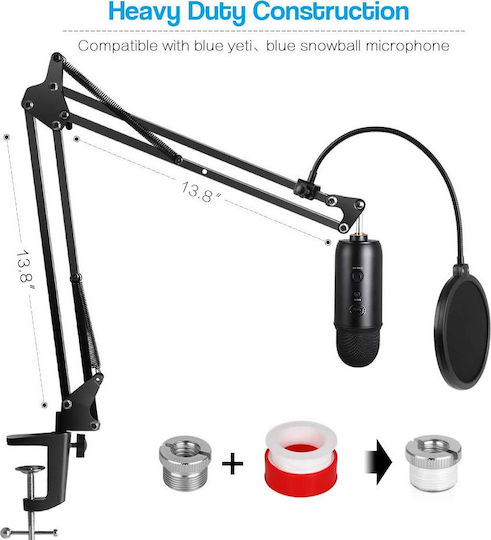 InnoGear Pop Filter Set Microphone Arm Pop Filter, Windscreen Filter All-in-one
