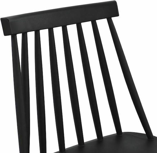 Vanessa Kitchen Polypropylene Chair Black 43x47.5x77cm