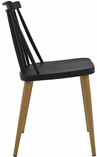 Vanessa Kitchen Polypropylene Chair Black 43x47.5x77cm