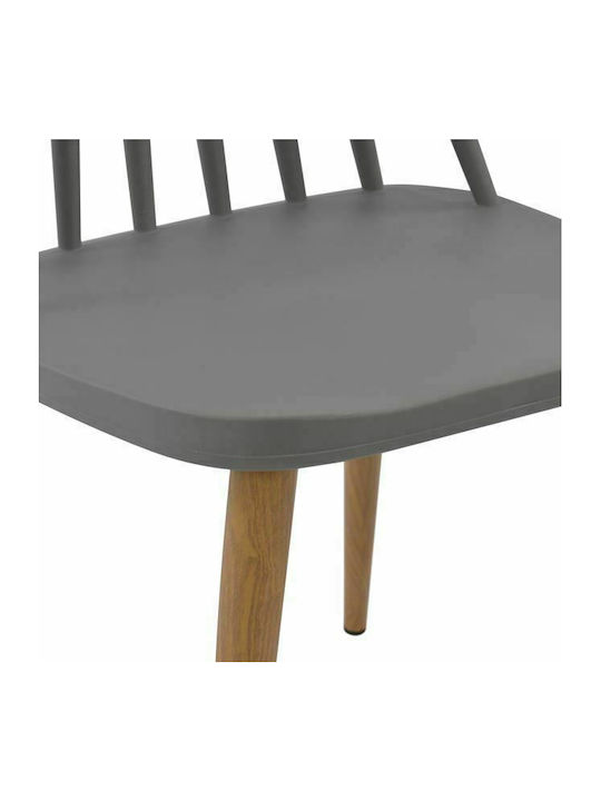 Vanessa Kitchen Polypropylene Chair Grey 43x47.5x77cm