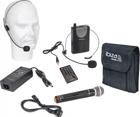 Ibiza Sound Boxă Karaoke cu Microfon Fără Fir PORT15VHF-MKII PORT15VHF-MKII Negru