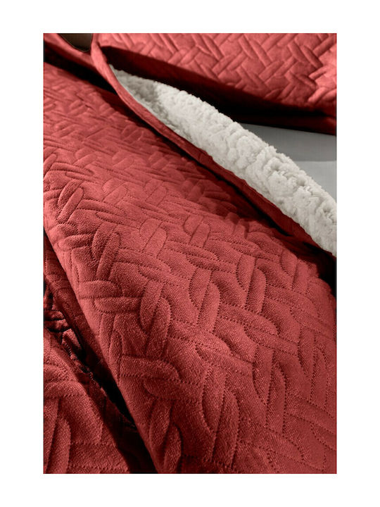 Guy Laroche Ristretto Blanket Furry Single 160x220cm. Rosso