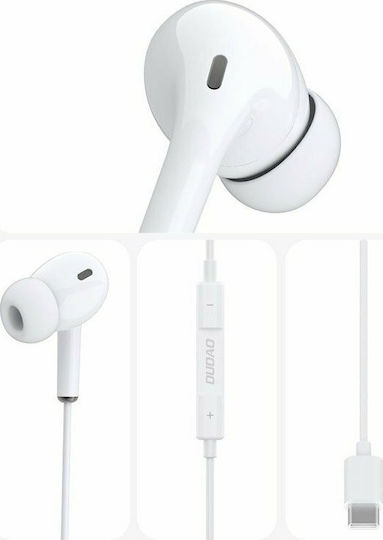 Dudao X14T In-ear Handsfree with USB-C Connector White