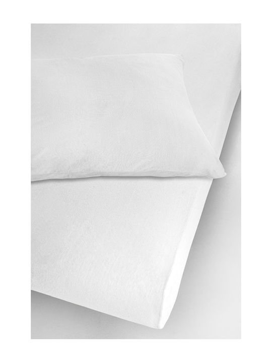 La Luna Sheet King Size with Elastic 180x200+30cm. Jersey White