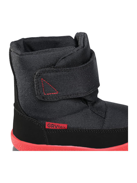 Anatomisch Kinder-Schneestiefeletten mit Klettverschluss Schwarz