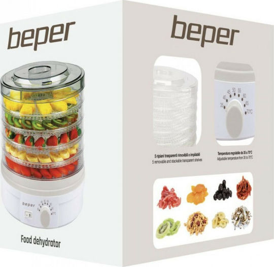 Beper Lebensmittel-Dehydrator mit 5 Regalen
