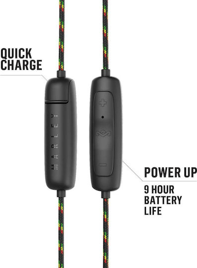 The House Of Marley Smile Jamaica Wireless 2 In ear Bluetooth хендсфри Слушалки с Устойчивост на Пот Rasta