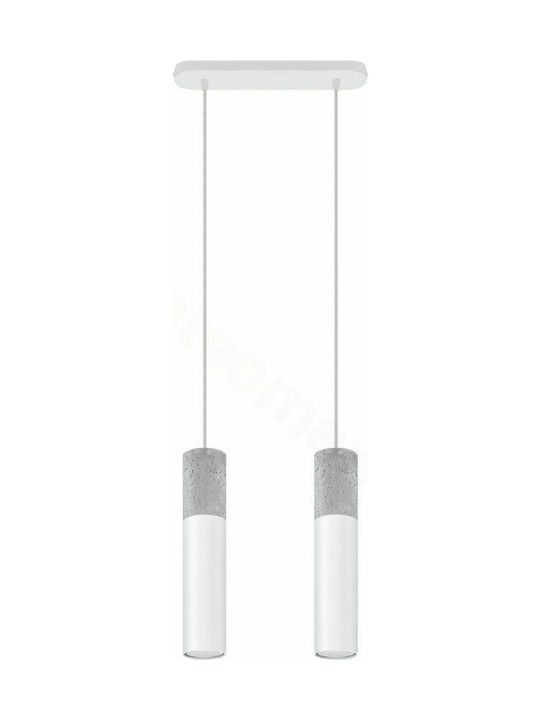 Sollux Borgio Pendant Light Two-Light for Socket GU10 White