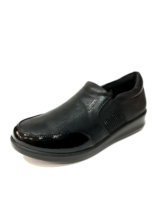 Lynn Ανατομικά Γυναικεία Slip-On Μαύρα
