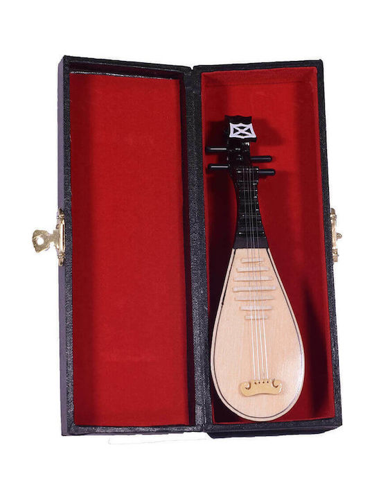 SP Souliotis Decorative Musical Instrument Wooden Mini Pipa 16cm