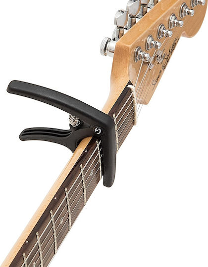 Soundsation Plastic Trigger Capo for Electric Guitar ABS Universal Guitar Capo Black Black