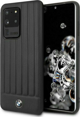 BMW Leather Lines Back Cover Δερμάτινο Μαύρο (Galaxy S20 Ultra)