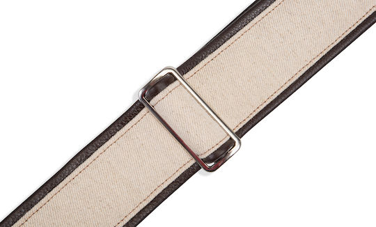 Levys MHG7 2.5"Lux Padded Hemp Slider Strap for Guitar Beige