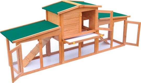 vidaXL 170163 Wooden Cage for Rabbits 190x46x85cm