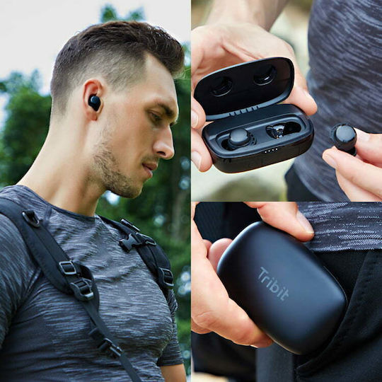 Tribit FlyBuds 3 Bluetooth Handsfree Earphones with Sweat Resistance and Charging Case Black