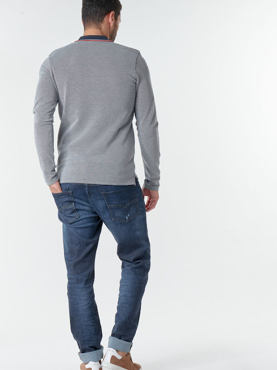 Jack & Jones Bluza Bărbătească cu Mânecă Lungă Polo Mood Indigo