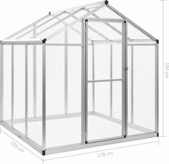 vidaXL 45219 Cușcă Pentru Păsări Din Aluminiu 183x178x194cm