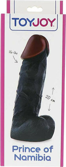 ToyJoy Prince of Namibia Ρεαλιστικό Dildo με Όρχεις Black 20cm