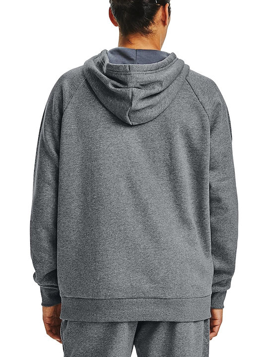 Under Armour Rival Multilogo Men's Sweatshirt with Hood and Pockets Gray