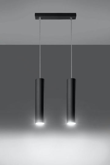 Sollux Lagos 2 Висящо осветително тяло Черен 30x14x31см.
