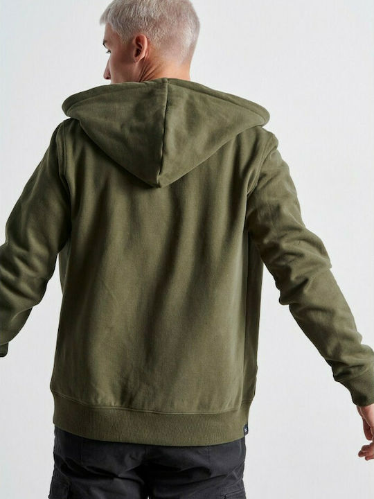 Funky Buddha Sweatshirt with Hood Khaki