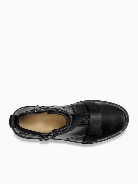 Leather Women's Ankle Boots Black