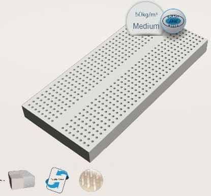Amve Technical Latex για Υπέρβαρα Άτομα Νοσοκομειακό Στρώμα Latex 90x200x15cm