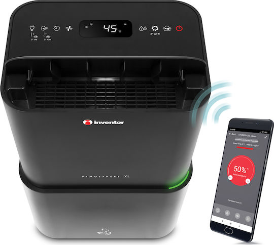 Inventor Atmosphere XL Dehumidifier with Compressor Ionizer and Wi-Fi 20lt Black