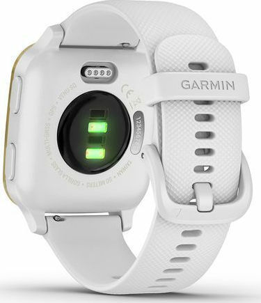 Venu SQ Алуминий 37мм Смартчасовник с Пулсомер (White with Light Gold Bezel)