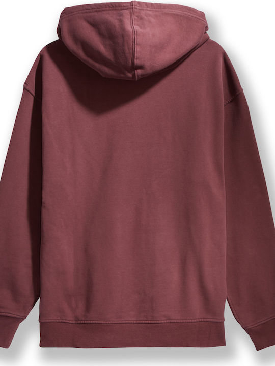 T2 Sweatshirt with Hood Burgundy