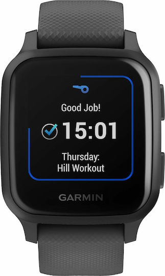 Venu SQ Aluminium 37mm Smartwatch με Παλμογράφο (Shadow Grey)