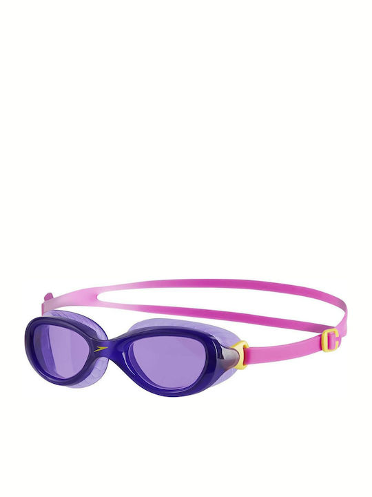 Speedo Futura Classic Swimming Goggles Kids with Anti-Fog Lenses Purple