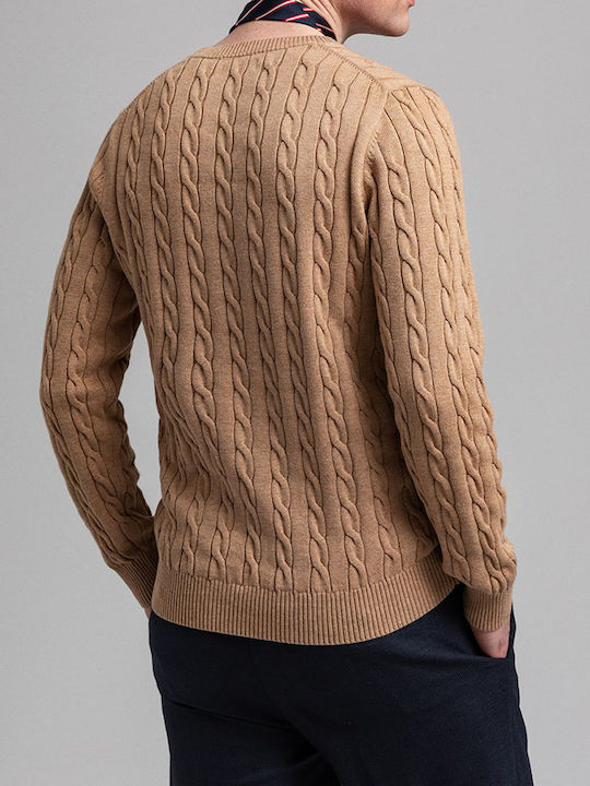 Gant Herren Langarm-Pullover Beige