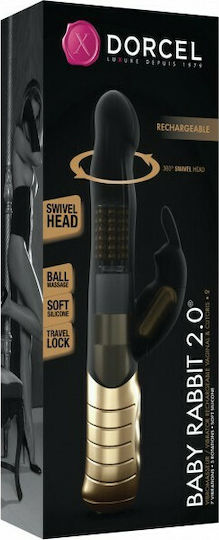 Dorcel Baby Rabbit 2.0 Δονητής Rabbit 22cm Black / Gold